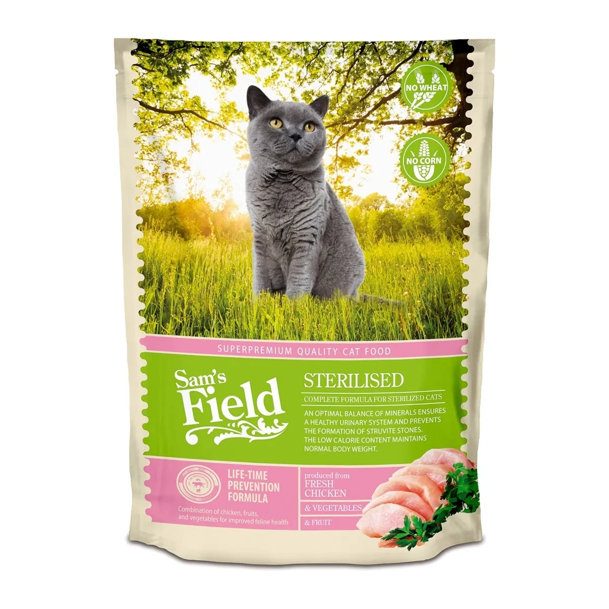 Sam's Field сухой корм для стерилизованных кошек, 400G