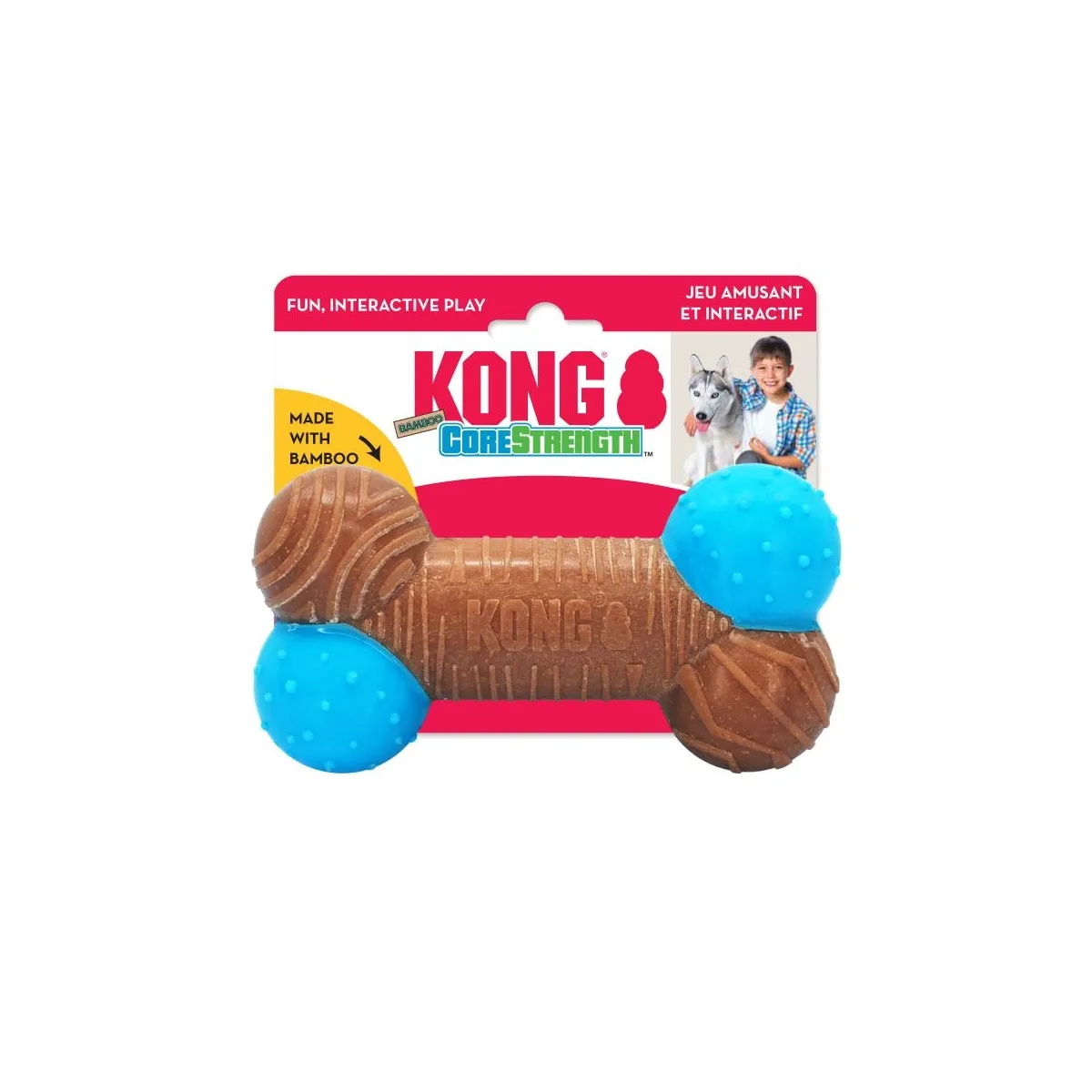 Игрушка для собаки Kong Corestrength, кость из бамбука