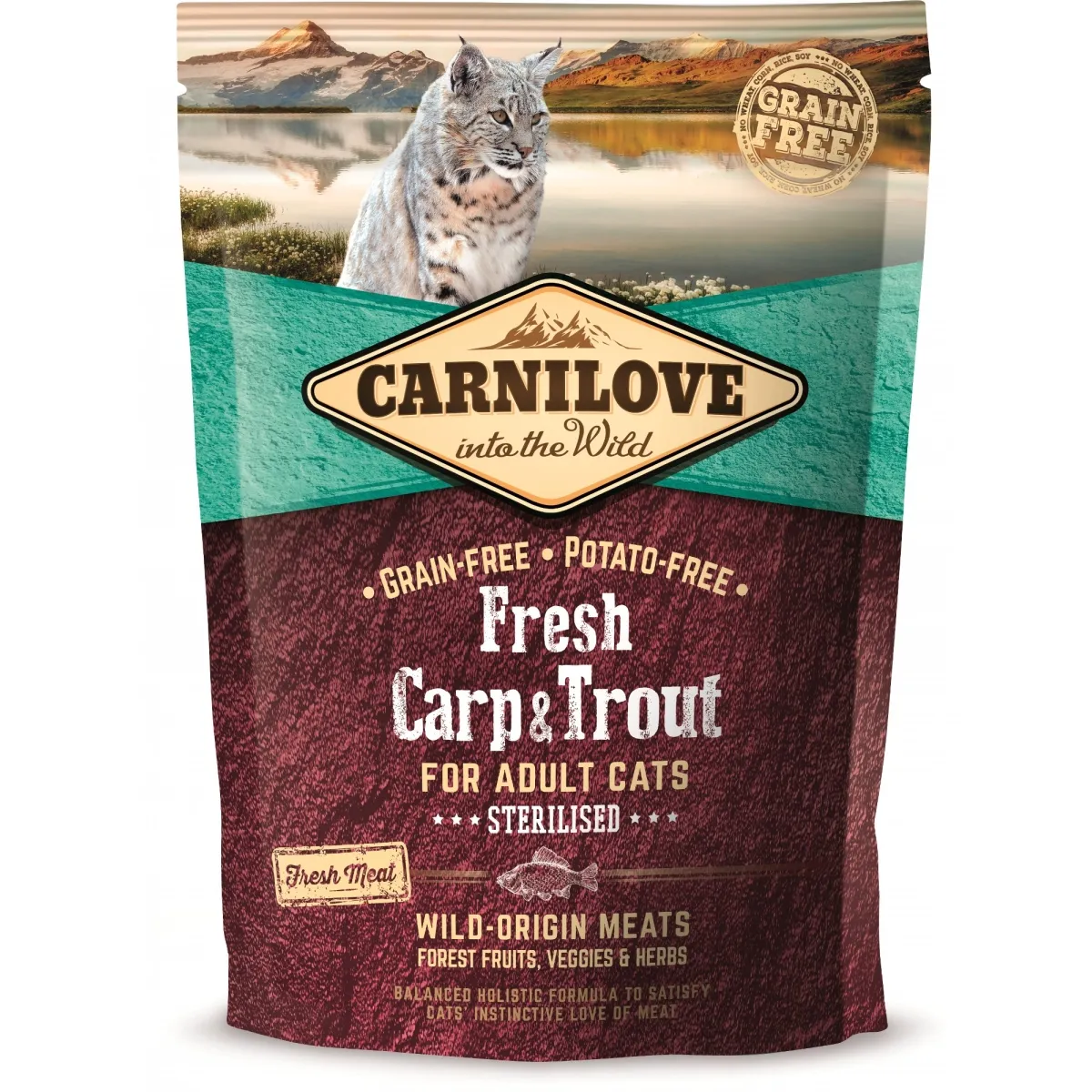 Carnilove Fresh корм для стерилизованных кошек, карп/форель, 400 г - Изображение товара 1