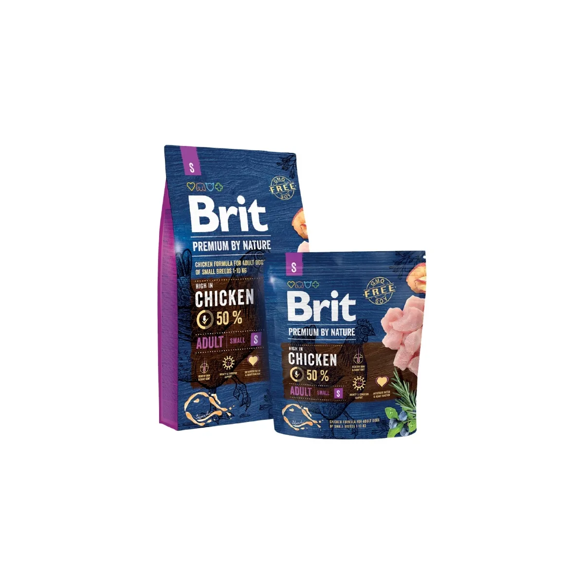 Brit Premium S сухой корм для собак, курица, 8 кг