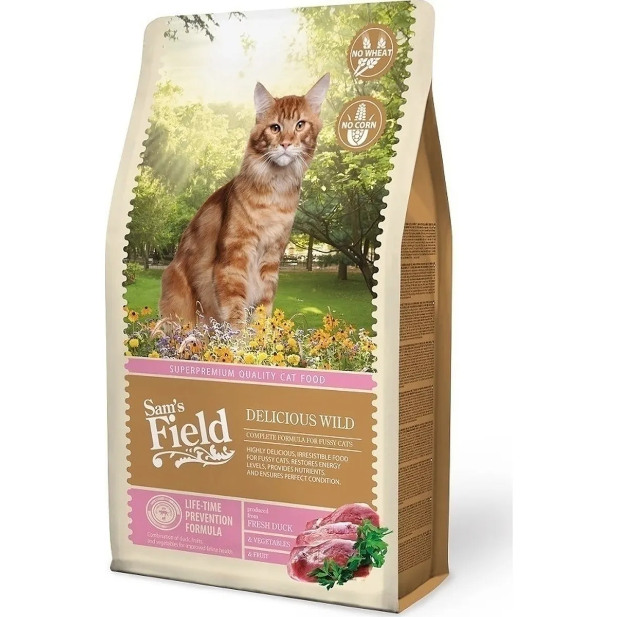 Sam's Field Delicious Wild сухой корм для кошек, 400G