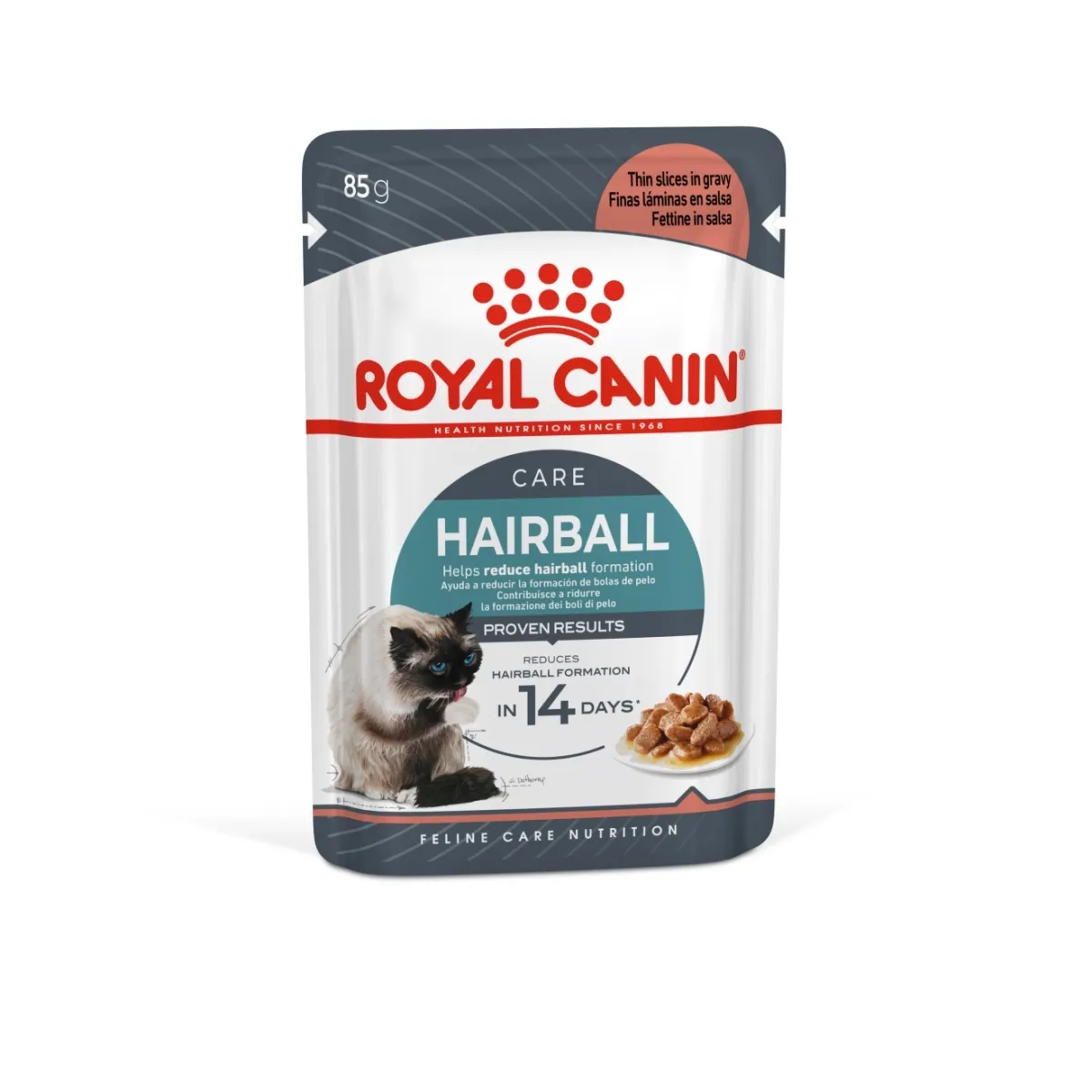 Royal Hairball влажный корм для кошек, в соусе, 85 г N1 - Изображение товара