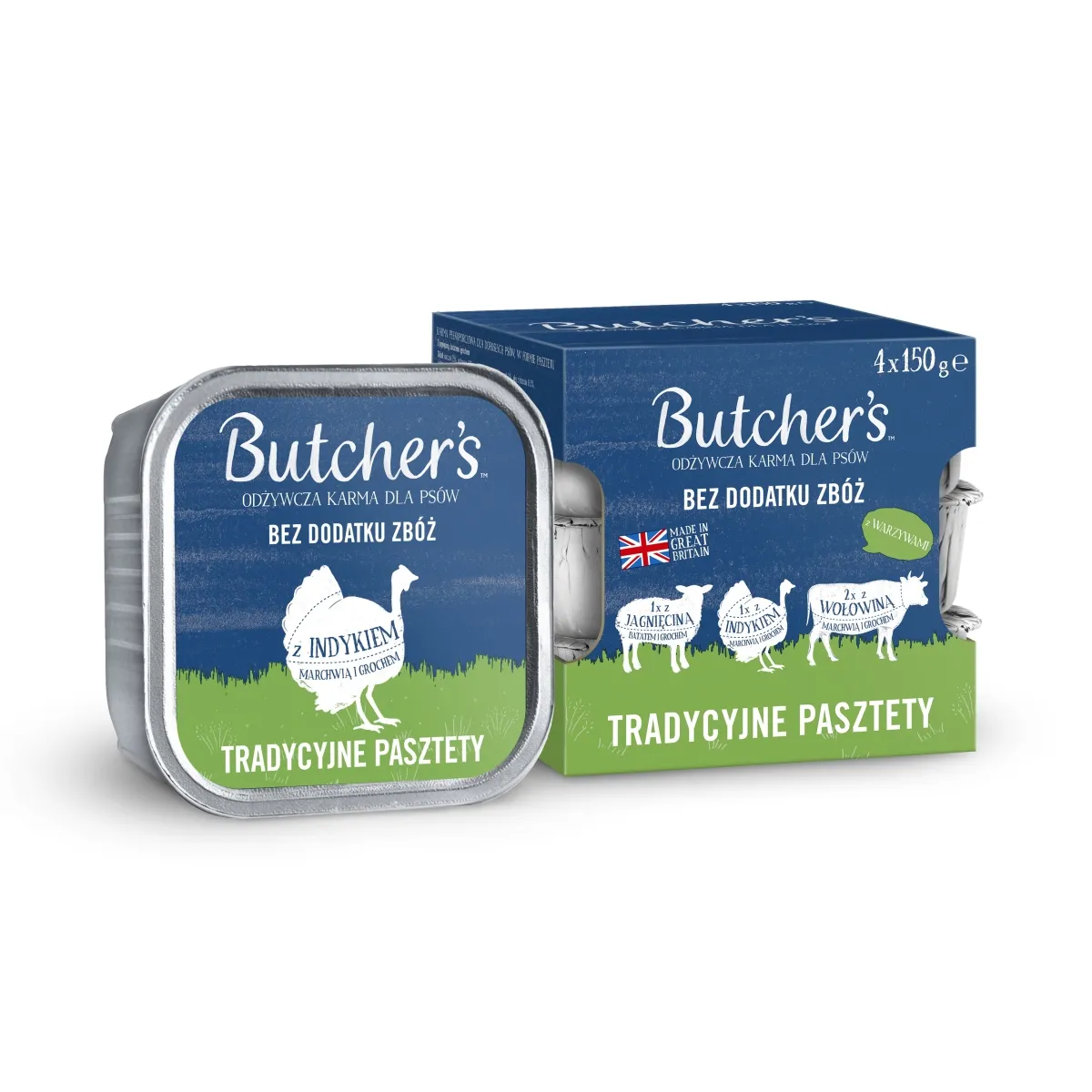 BUTCHERS KOERA PASTEET MULTIP. LAMMAS/KALKUN/VEIS 150G N4