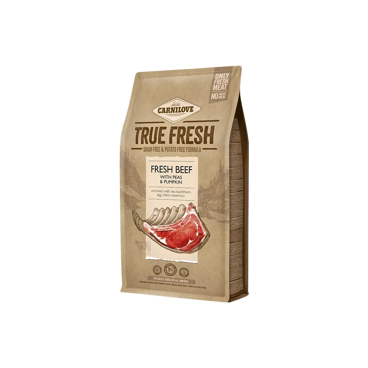 Carnilove True Fresh сухой корм для собак, говядина 11,4кг - Изображение товара 1