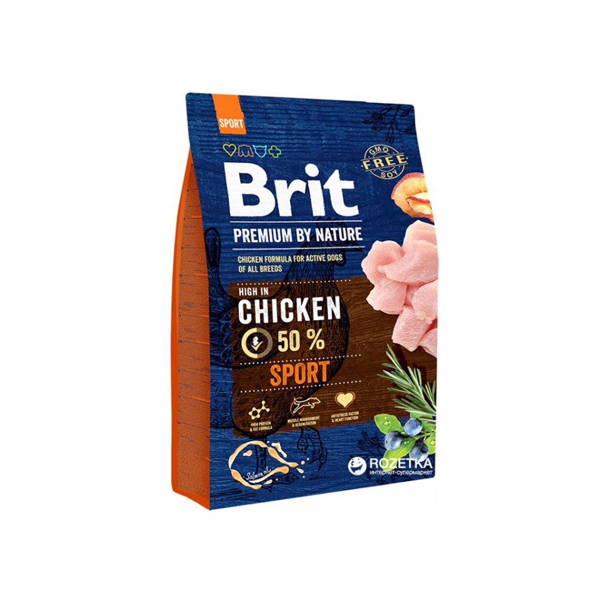 Brit Premium Sport сухой ком для собак, курица, 3 кг - Изображение товара 1