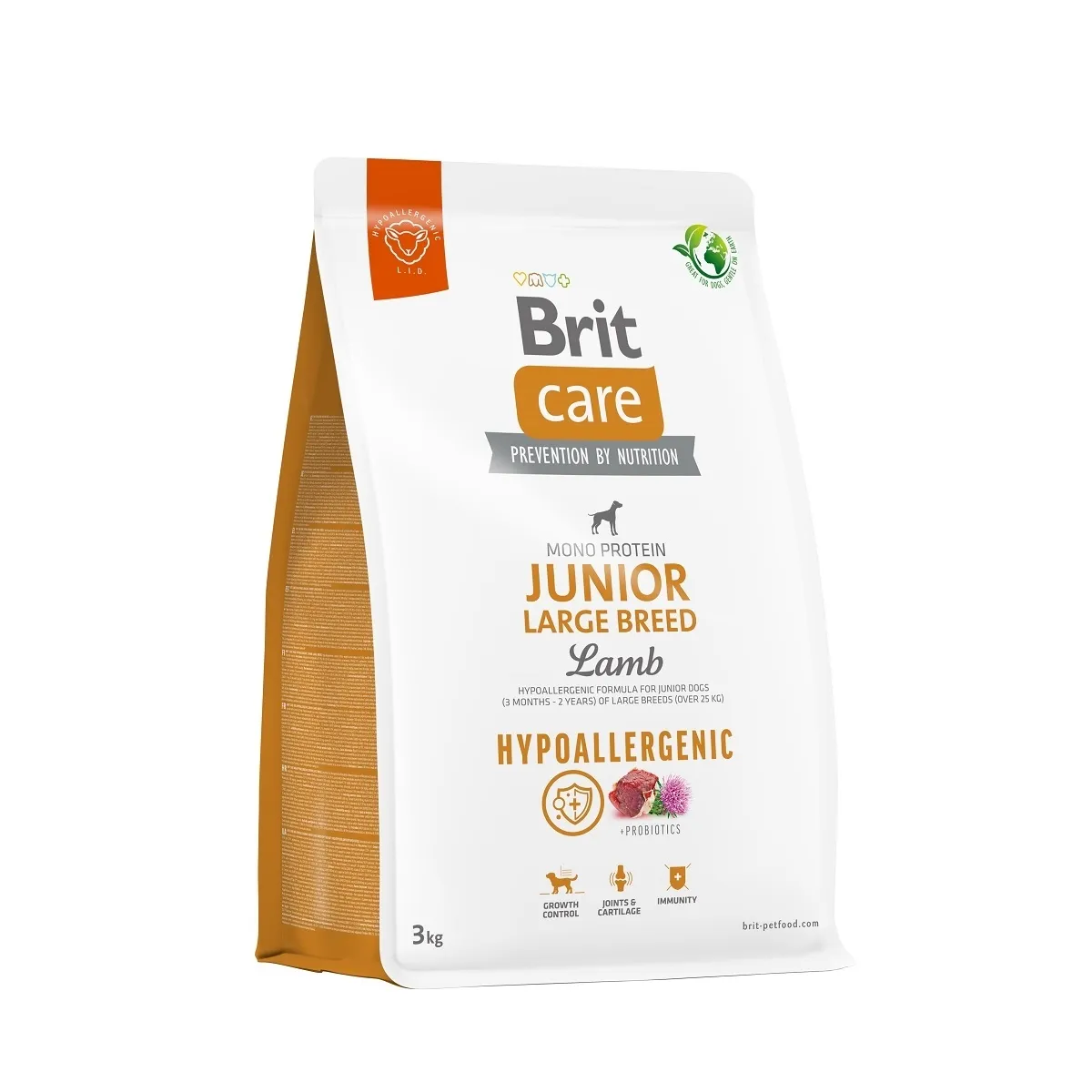 BRIT CARE KOERA TÄISSÖÖT SUUR TÕUG JUUNIOR LAMMAS/RIIS 3KG - Изображение товара