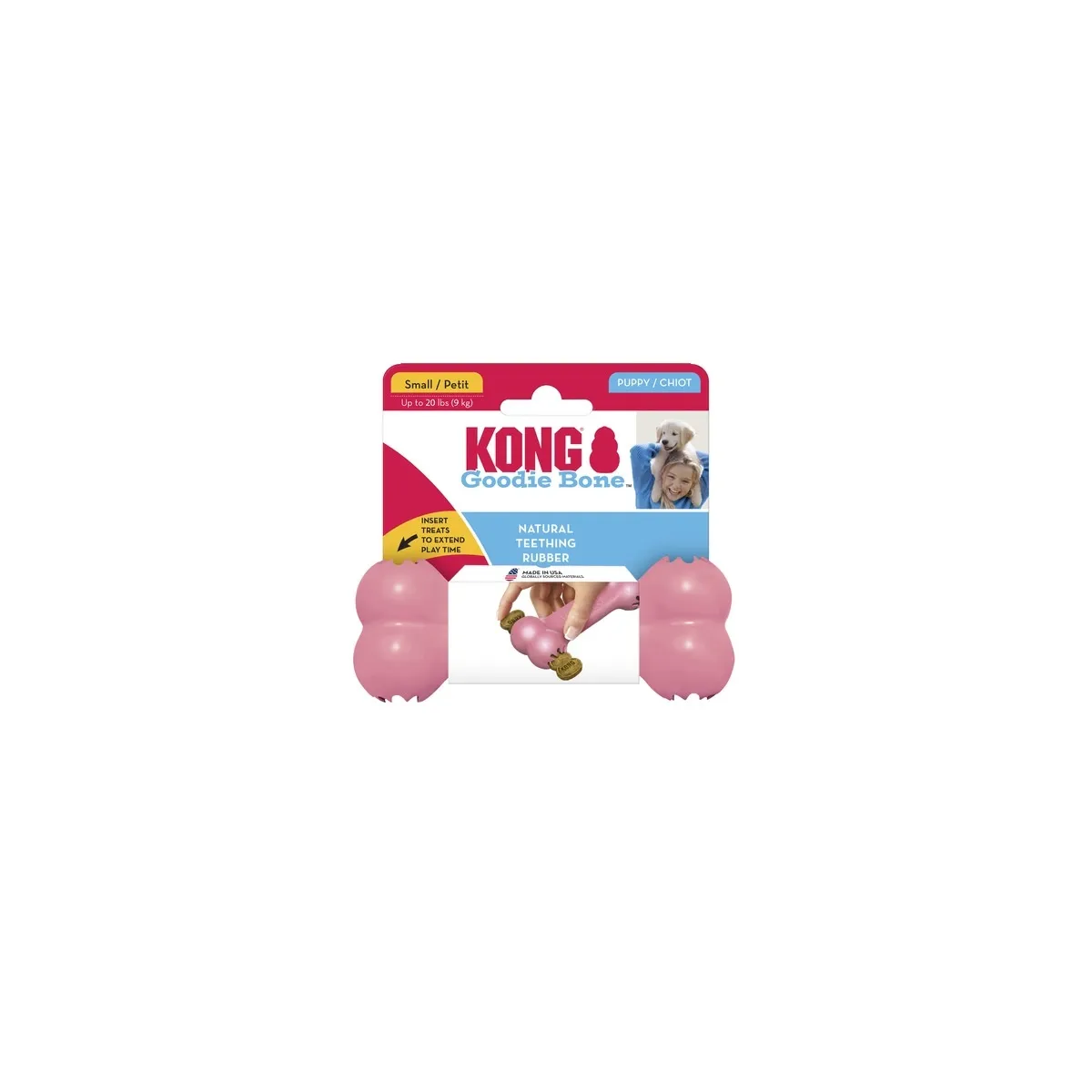 Kong Goodie игрушка для щенков, кость, наполняемая, размер S - Изображение товара 1