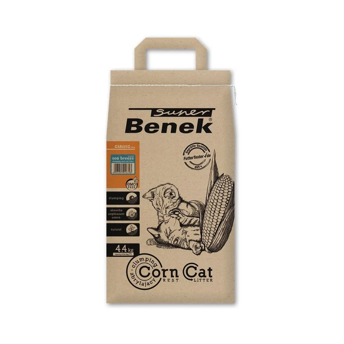 Certech Super Benek кошачий наполнитель, кукуруза, океанский воздух,7л