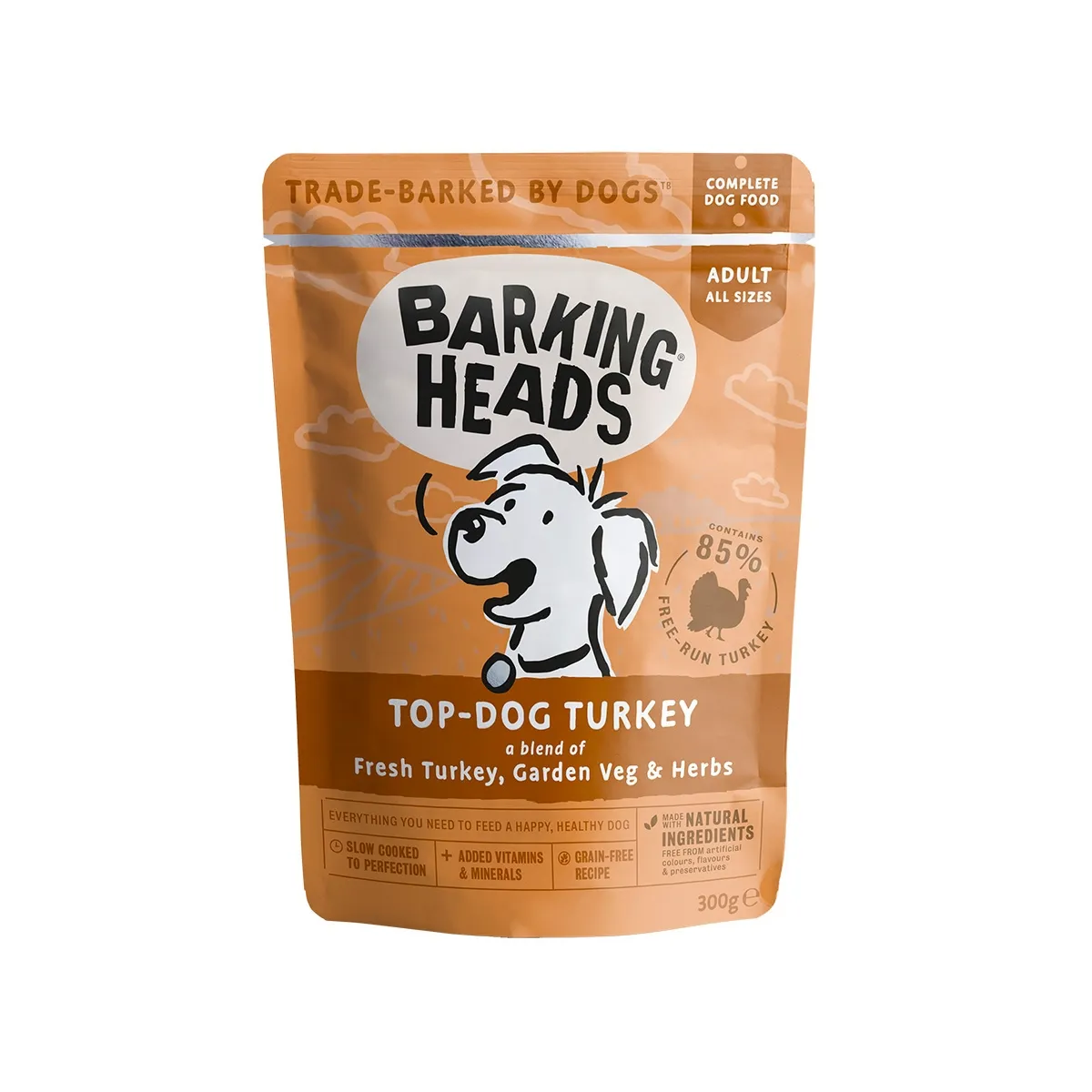 Barking Heads Top Dog влажный корм для собак, индейка, 300 г