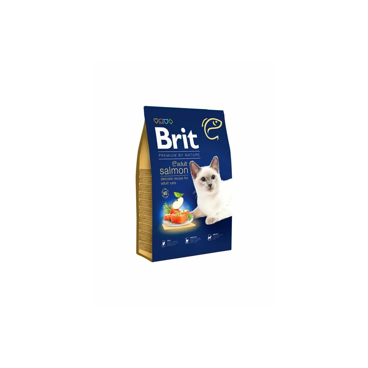 Brit Premium сухой корм для кошек, лосось, 1,5 кг