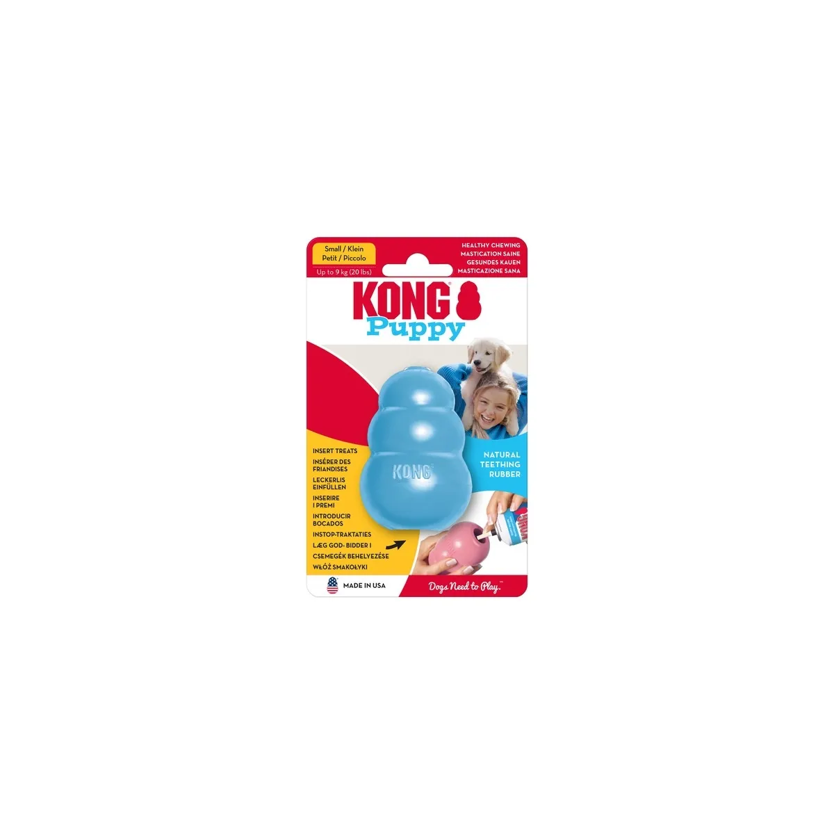 Kong Puppy игрушка для щенков, резиновая, наполняемая, S