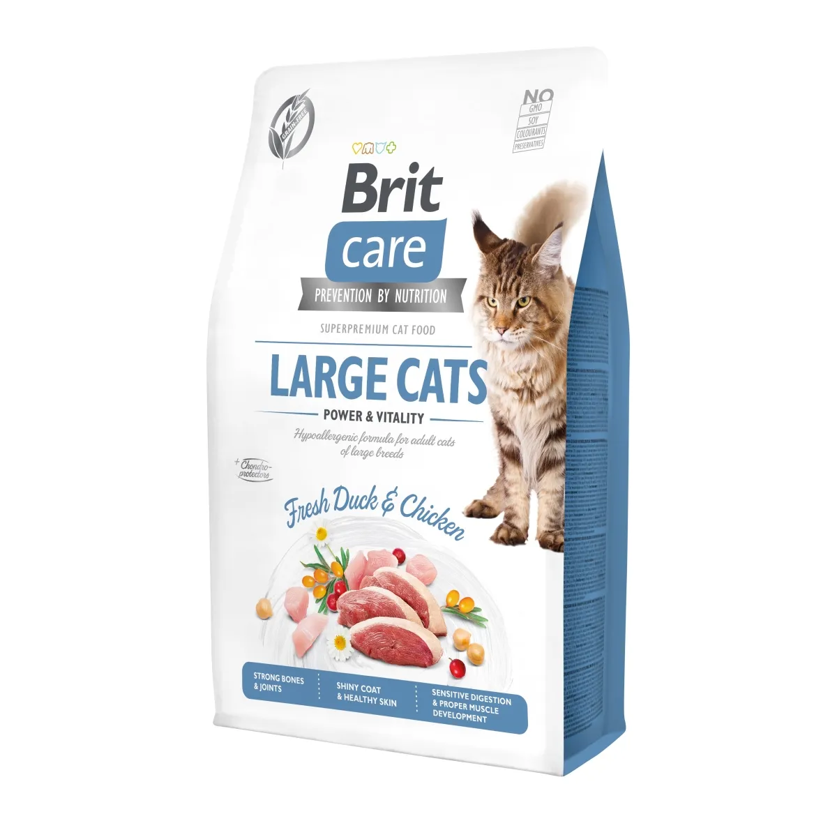 BRIT CARE KASSI TÄISSÖÖT LARGE CATS PART/KANA 2KG - Изображение товара 1