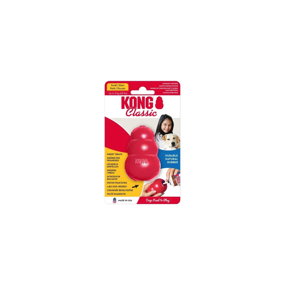 Kong Classic S игрушка для собак, наполняемая, красная