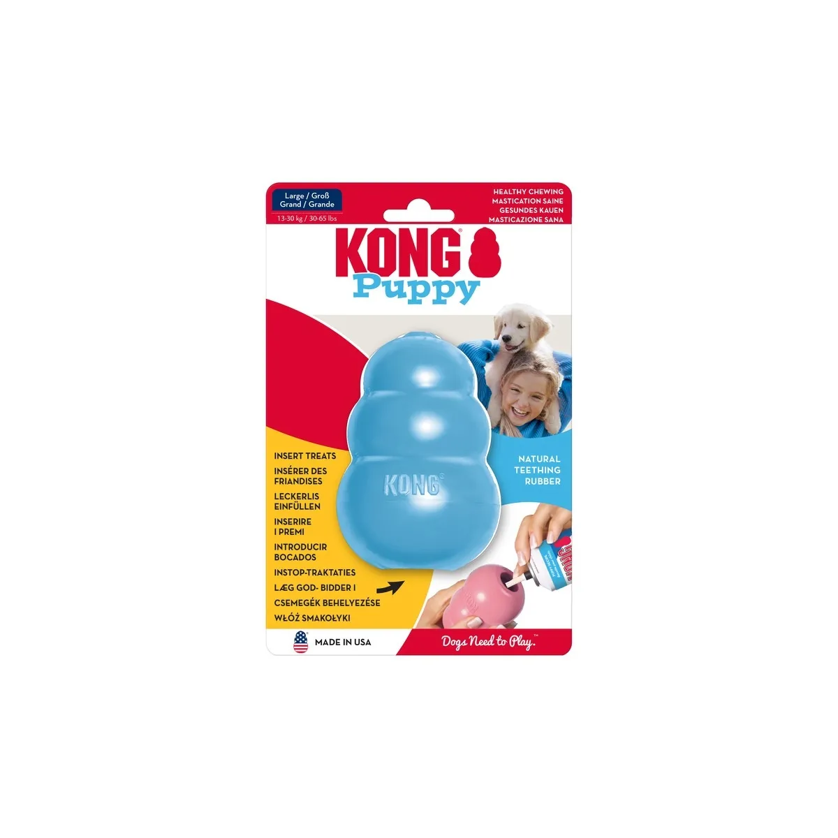 Kong Puppy игрушка для щенков, резиновая, наполняемая, размер L