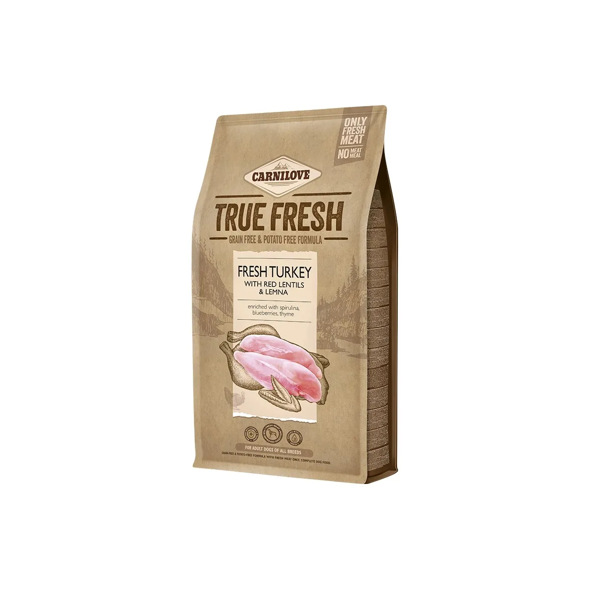 Carnilove True Fresh сухой корм для собак, индейка 11,4кг