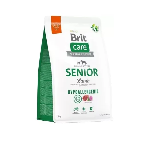 Brit Care сухой корм для пожилых собак, ягненок/рис, 3 кг