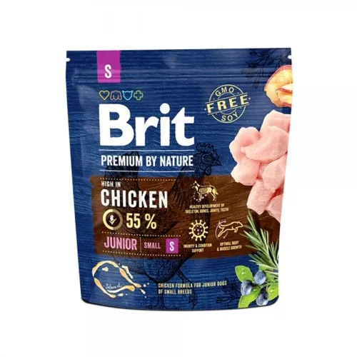 Brit Premium S корм для молодых собак, курица, 1 кг