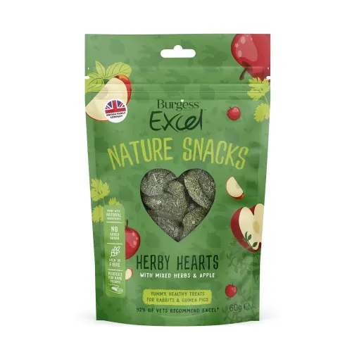 BURGESS EXCEL VÄIKELOOMA MAIUS HERBY HEARTS 60G