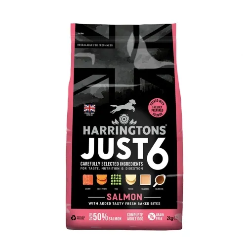 HARRINGTONS JUST6 KOERA TÄISSÖÖT LÕHE 2KG #