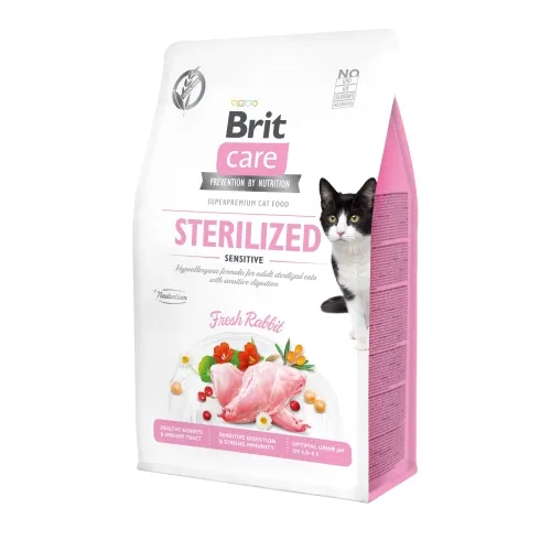 BRIT CARE KASSI TÄISSÖÖT STERILIZED SENSITIVE JÄNES 2KG