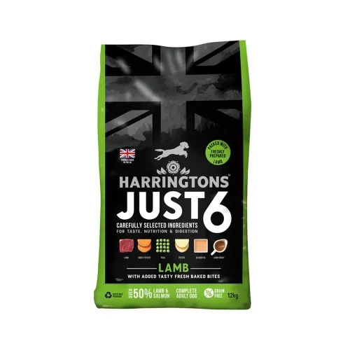 HARRINGTONS JUST6 KOERA TÄISSÖÖT LAMMAS 12KG #