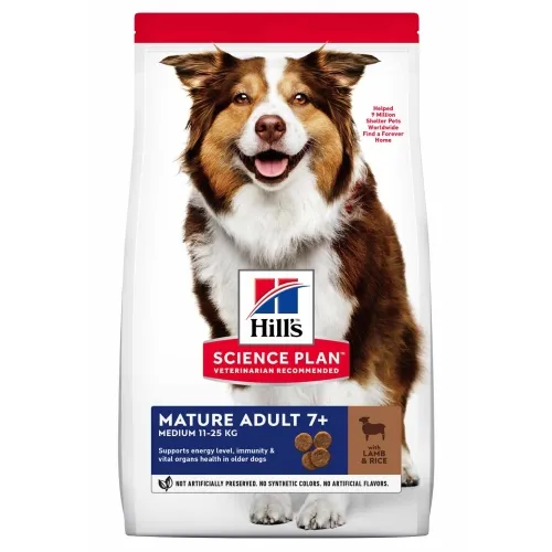 Hills Canine Mature 7+ - сухой корм для собак, ягнёнок / рис, 14 кг