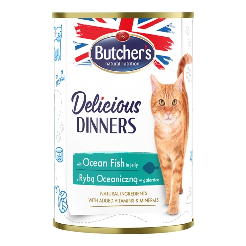 Butcher's консервы Delicious Dinners с кусочками рыбы в желе 400г