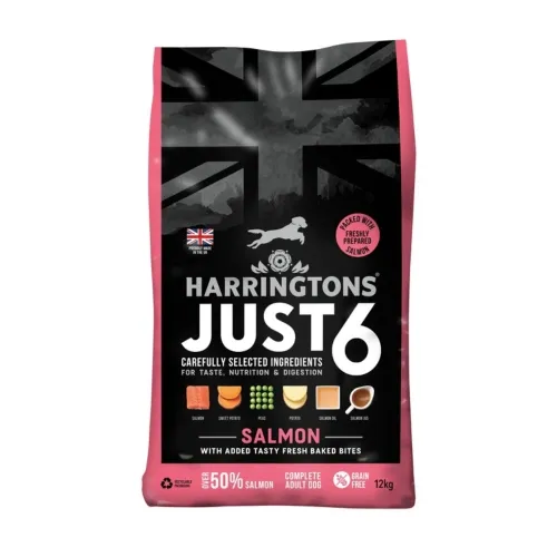 HARRINGTONS JUST6 KOERA TÄISSÖÖT LÕHE 12KG #