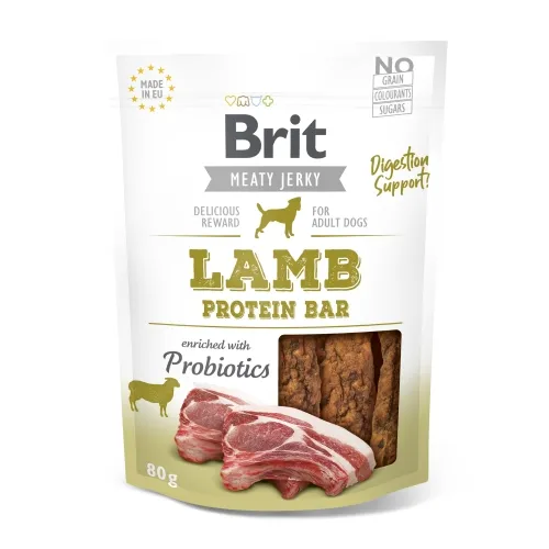 BRIT JERKY SNACK PROTEIINIBATOON KOER LAMMAS 80G