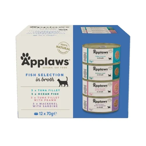 Applaws консервы для привередливых кошек, рыба, 12 x 70 г