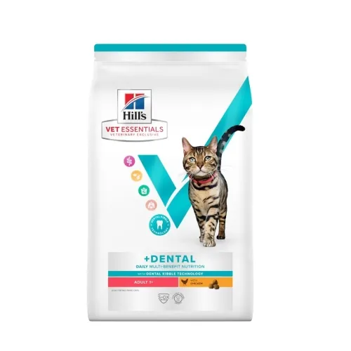 HILLS VE KASSI TÄISSÖÖT MB ADULT+ DENTAL KANA 1,5KG