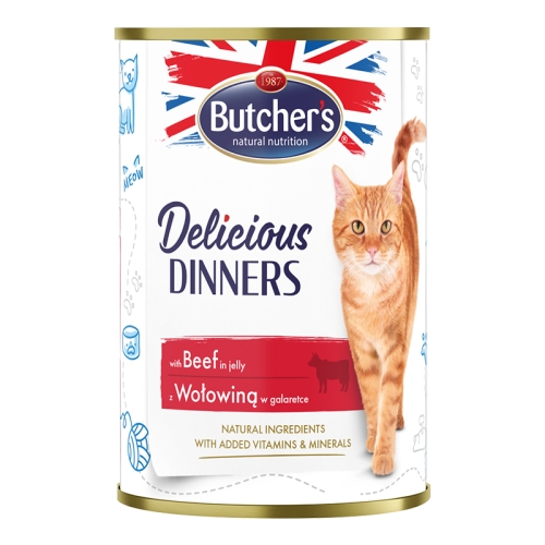 Butcher's консервы Delicious Dinners с кусочками говядины в желе 400г