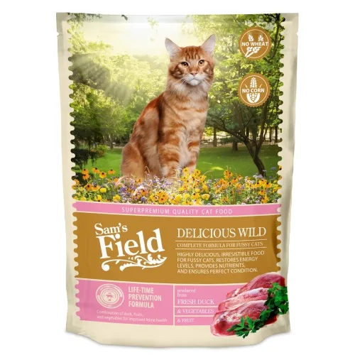 Sam's Field Delicious Wild сухой корм для кошек, 2,5 кг