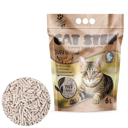 Cat Step Tofu наполнитель для кошачьего туалета, без запаха, 2,7kg/6l