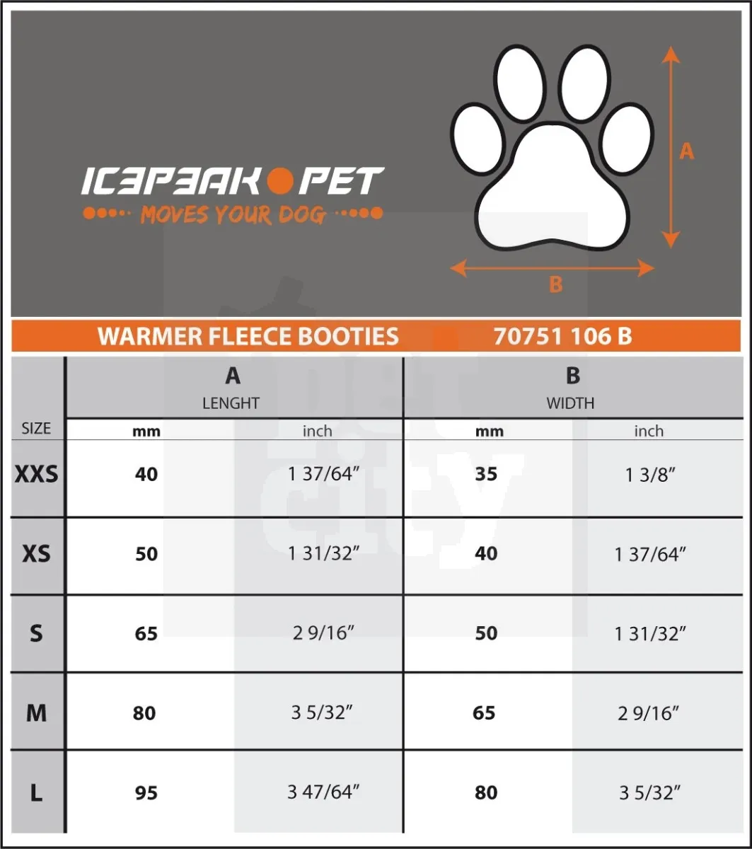 ICEPEAK KOERA SAAPAD WARMER FLEECE M ORANŽ