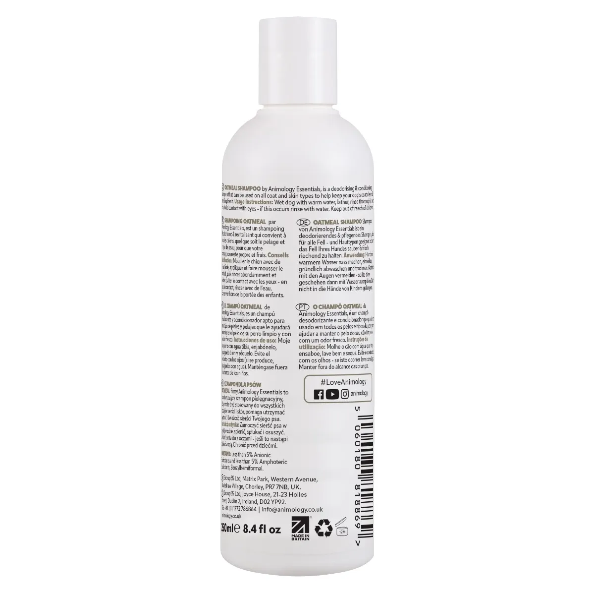 ANIMOLOGY ŠAMPOON ESSENTIALS OATMEAL 250ML